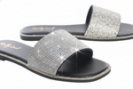 Womens glitter flat sandals