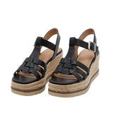 Women's Caged Espadrille Sandal with Adjustable Ankle Strap