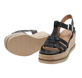 Women's Caged Espadrille Sandal with Adjustable Ankle Strap