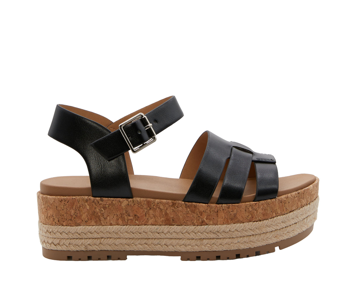 Women's Strappy Platform Sandal with Adjustable Ankle Strap