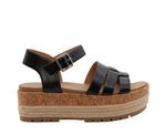 Women's Strappy Platform Sandal with Adjustable Ankle Strap