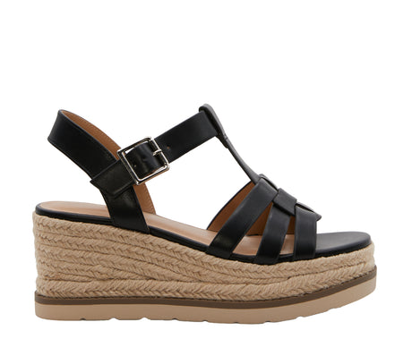 Women's Caged Espadrille Sandal with Adjustable Ankle Strap