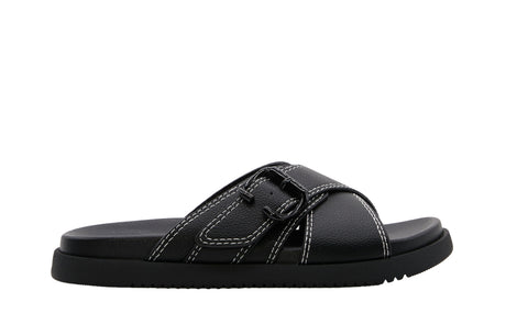 Women's Cross Buckled Casual Slides