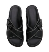 Women's Cross Buckled Casual Slides