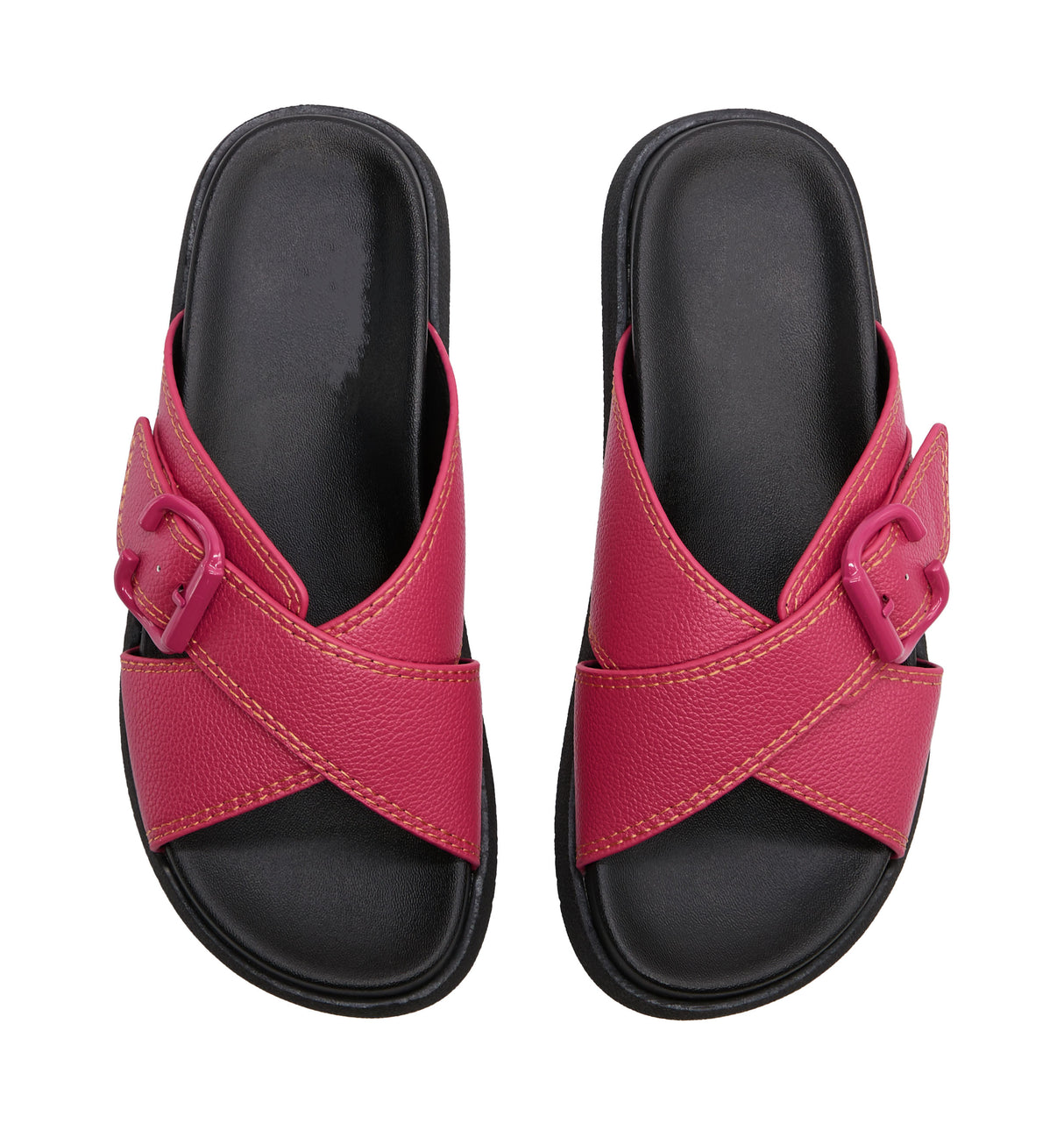 Women's Cross Buckled Casual Slides